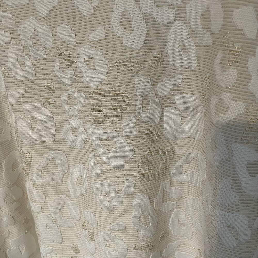 Reiss Cream Crew Neck Sweater with Subtle Animal Print - Large - Picture 4 of 8